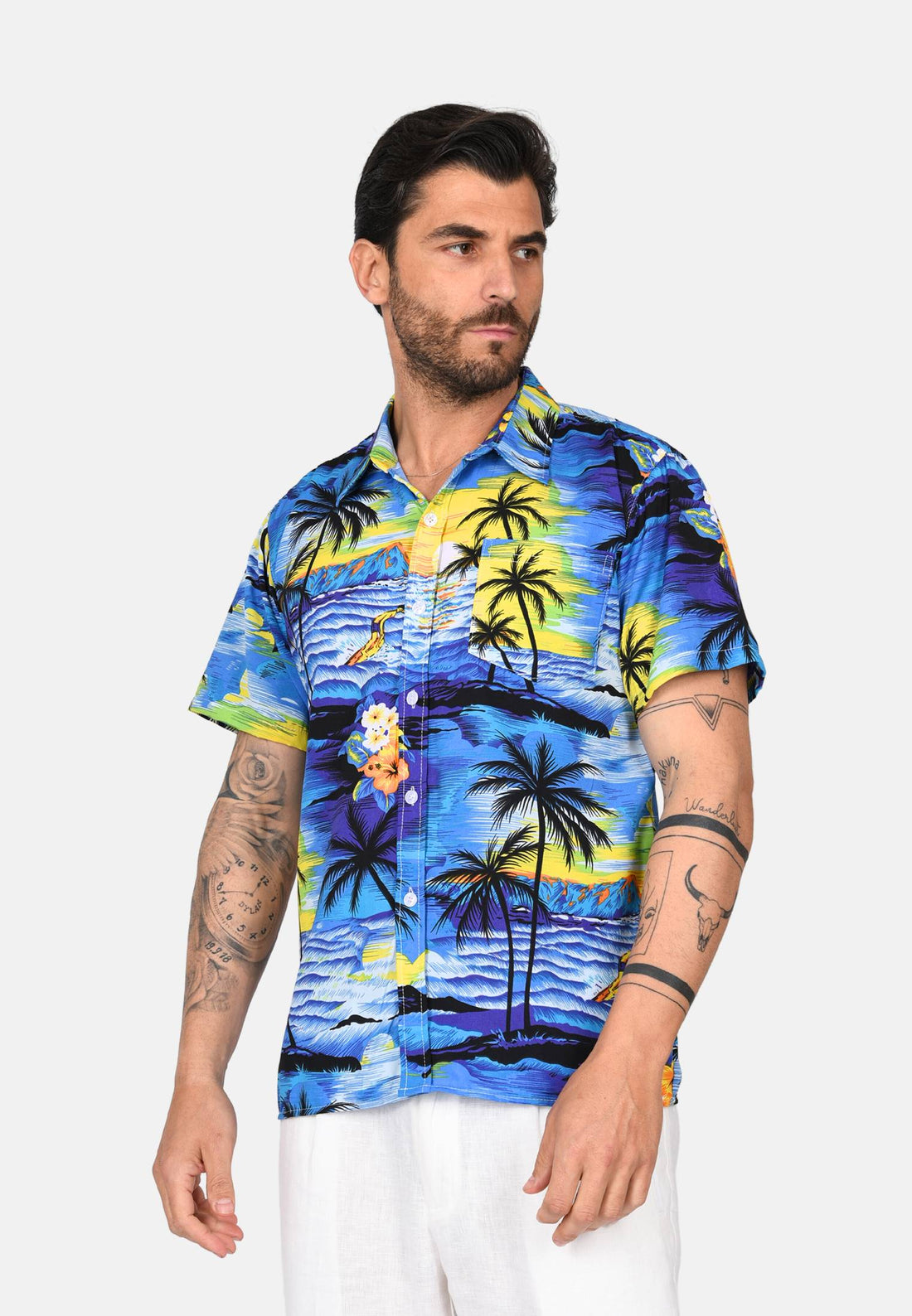 Chemise hawaïenne à manches courtes