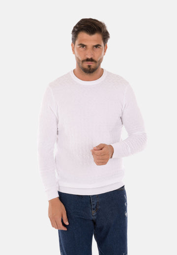 Pull en coton brodé