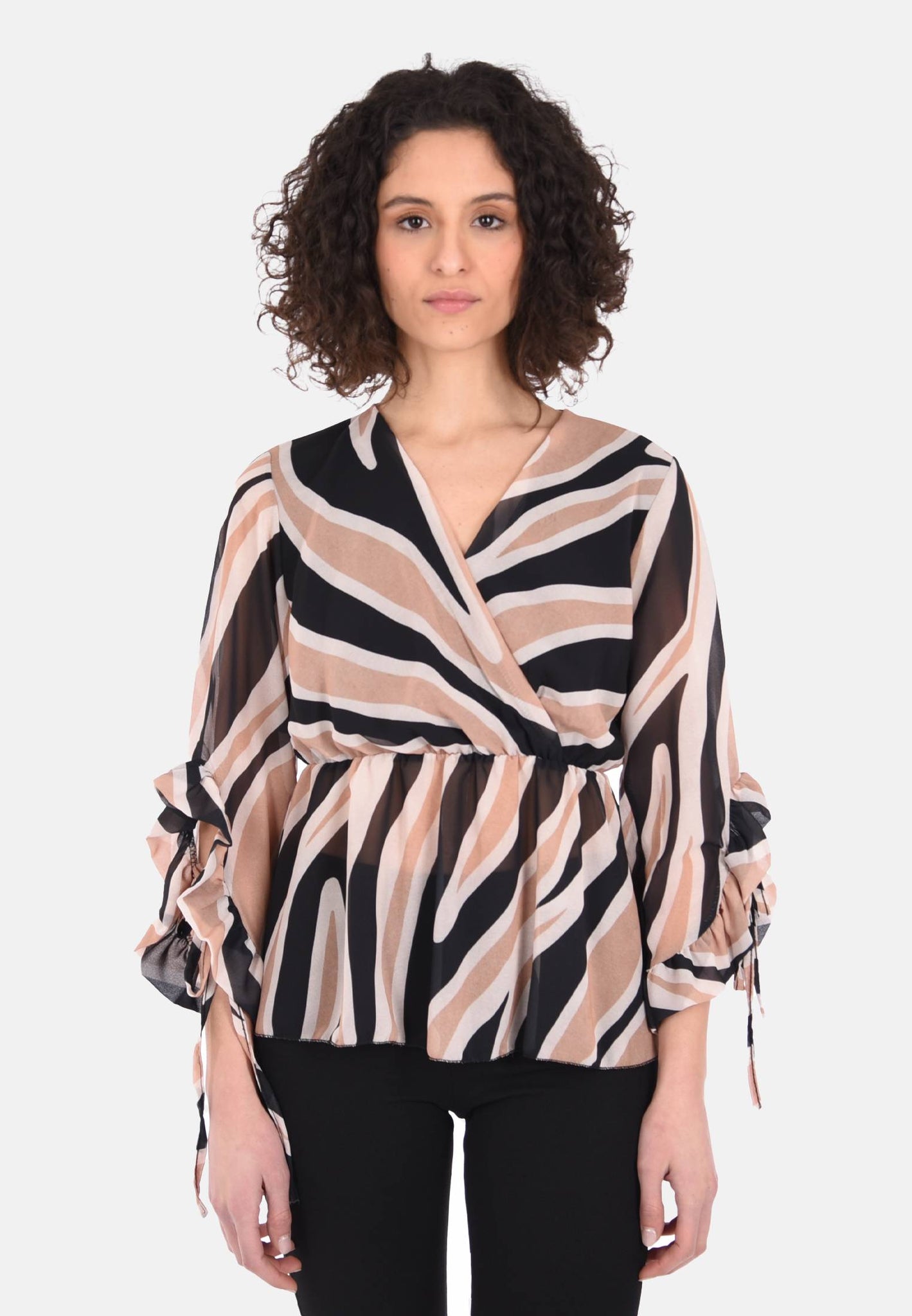 Blouse à encolure croisée