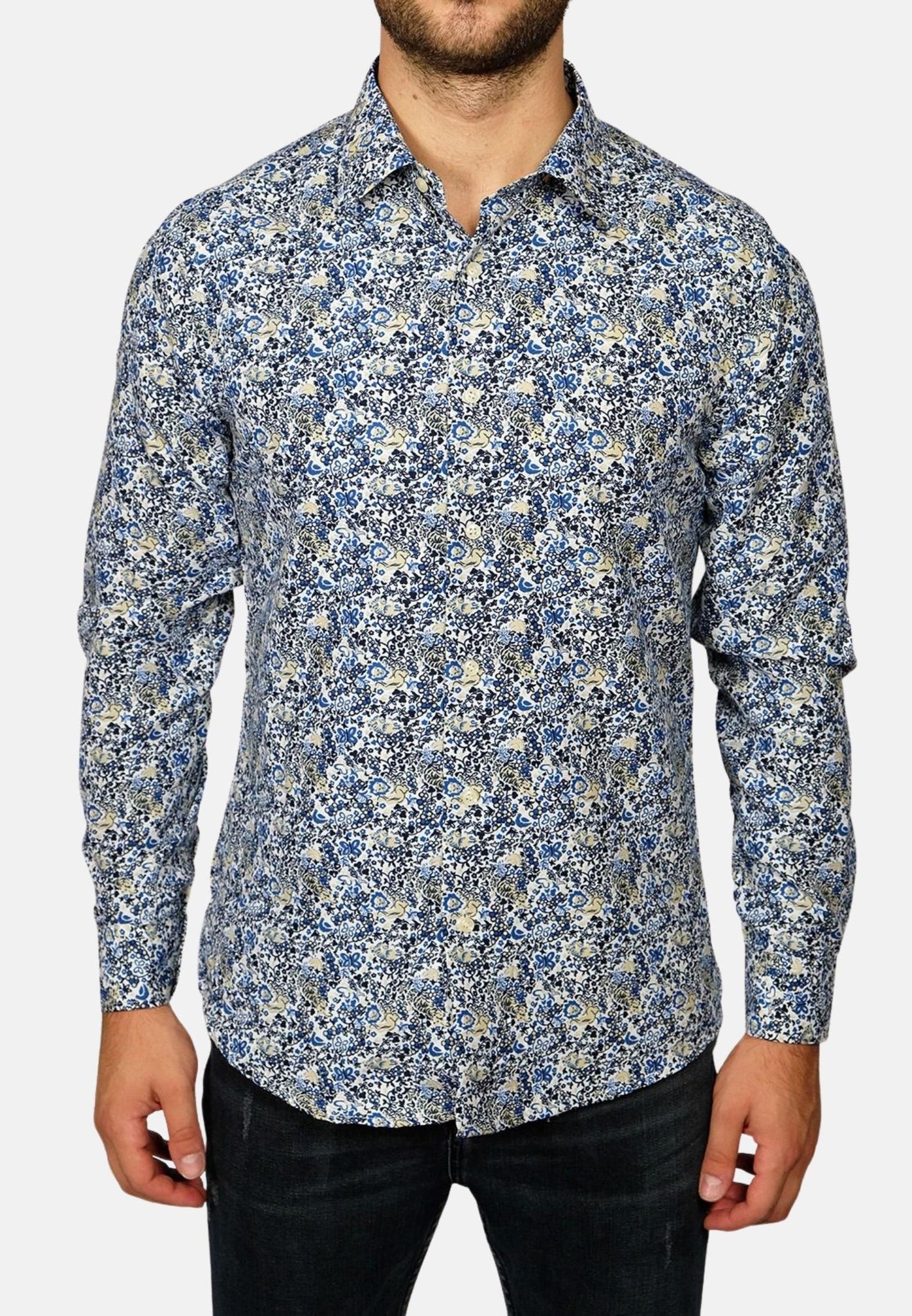 Chemise à motifs fleuris