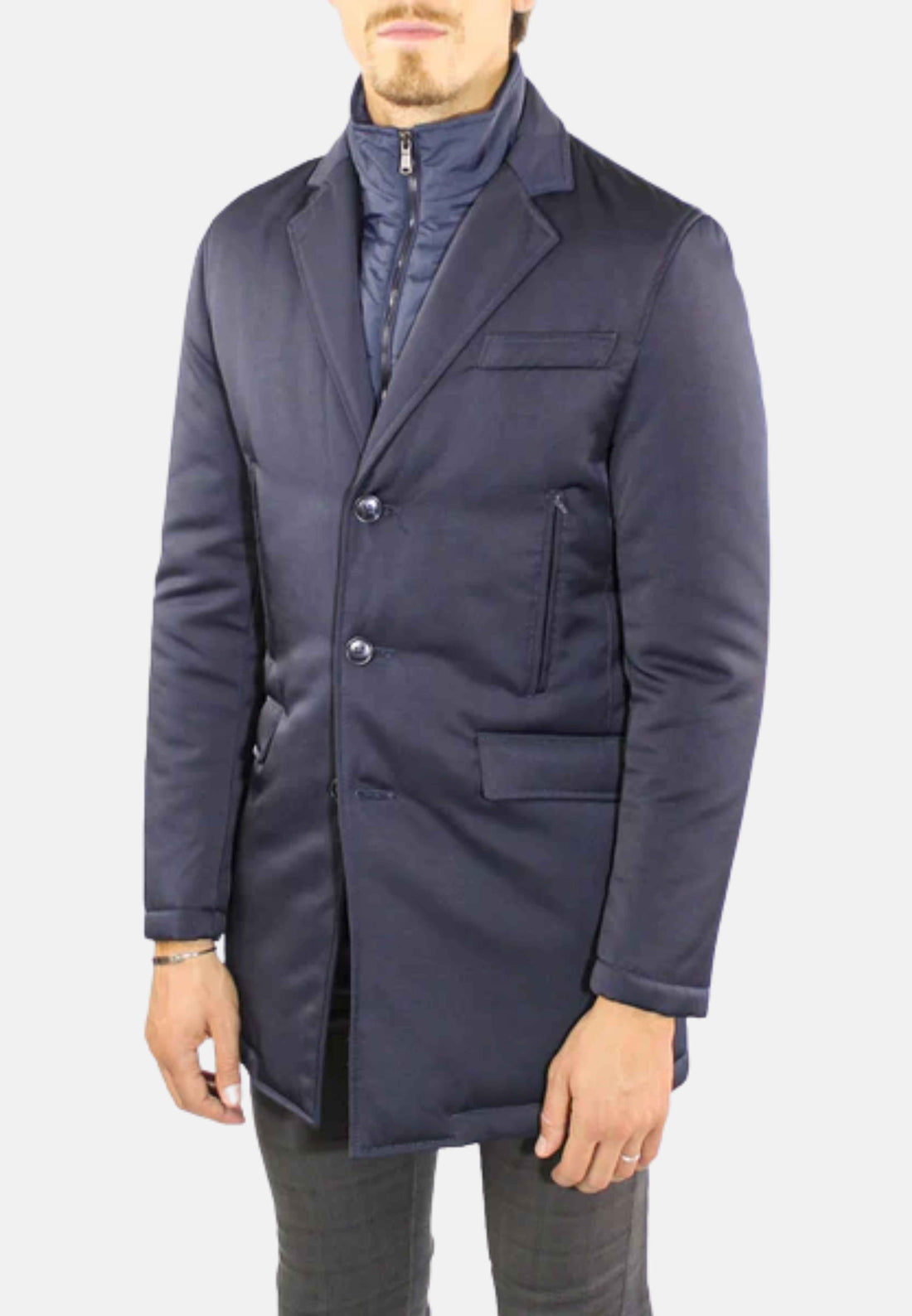 Veste imperméable bleue élégante