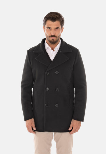 Manteau croisé avec fourrure