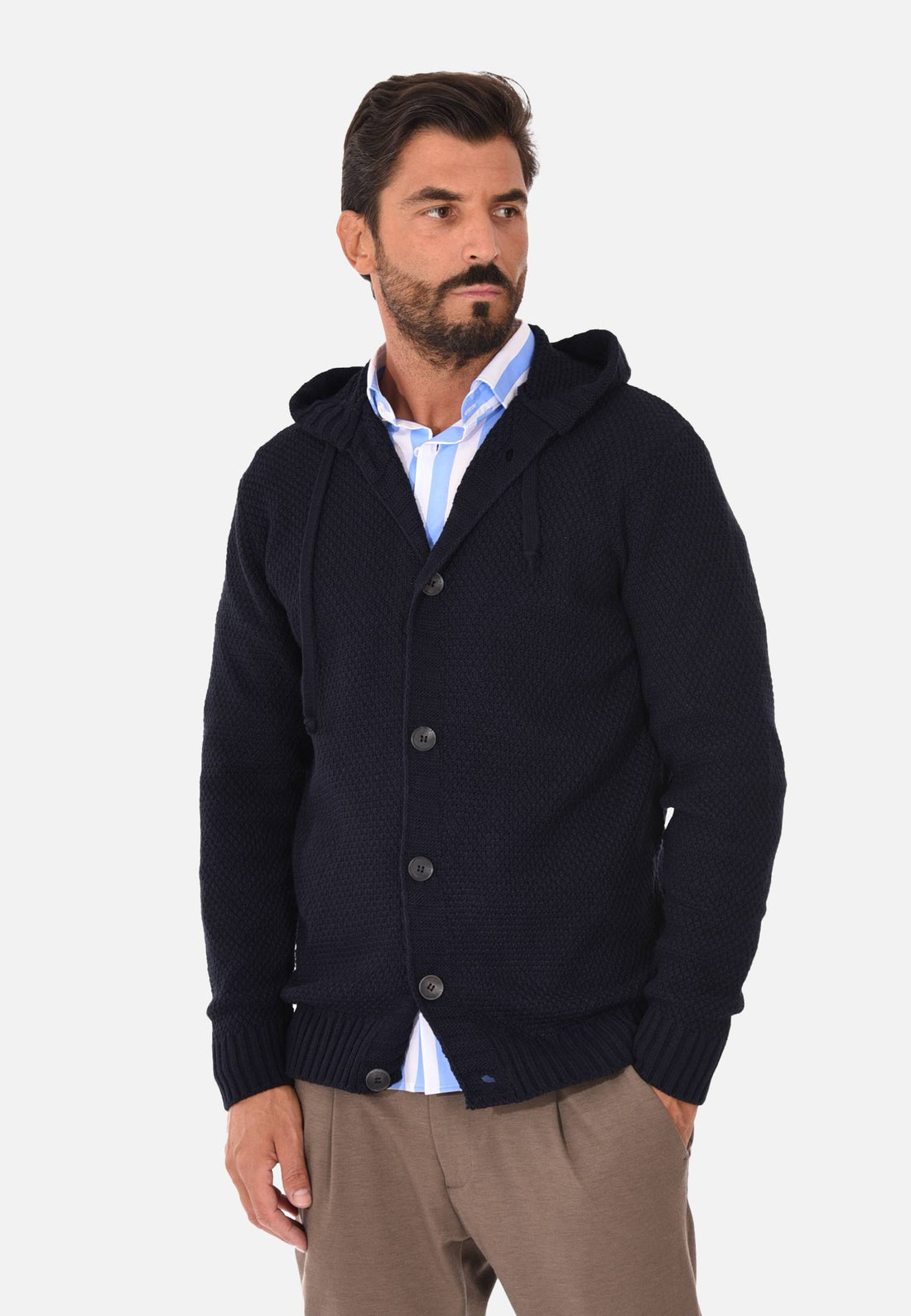 Cardigan con cappuccio