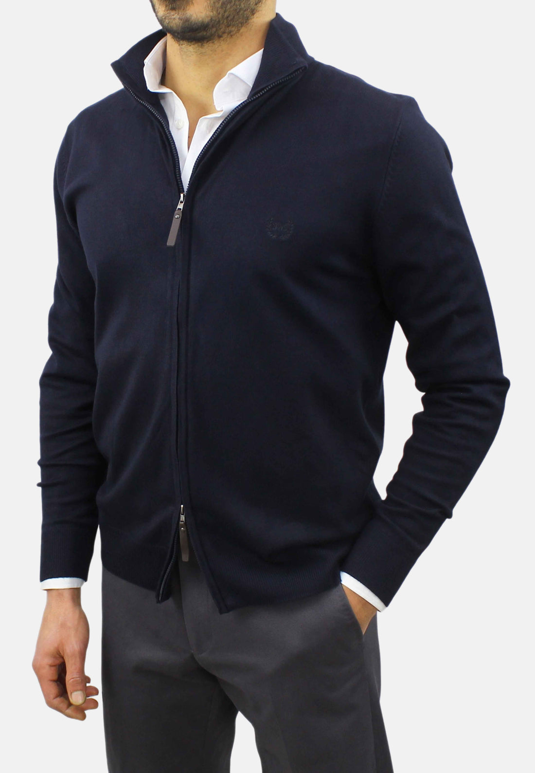 Cardigan avec zip double curseur