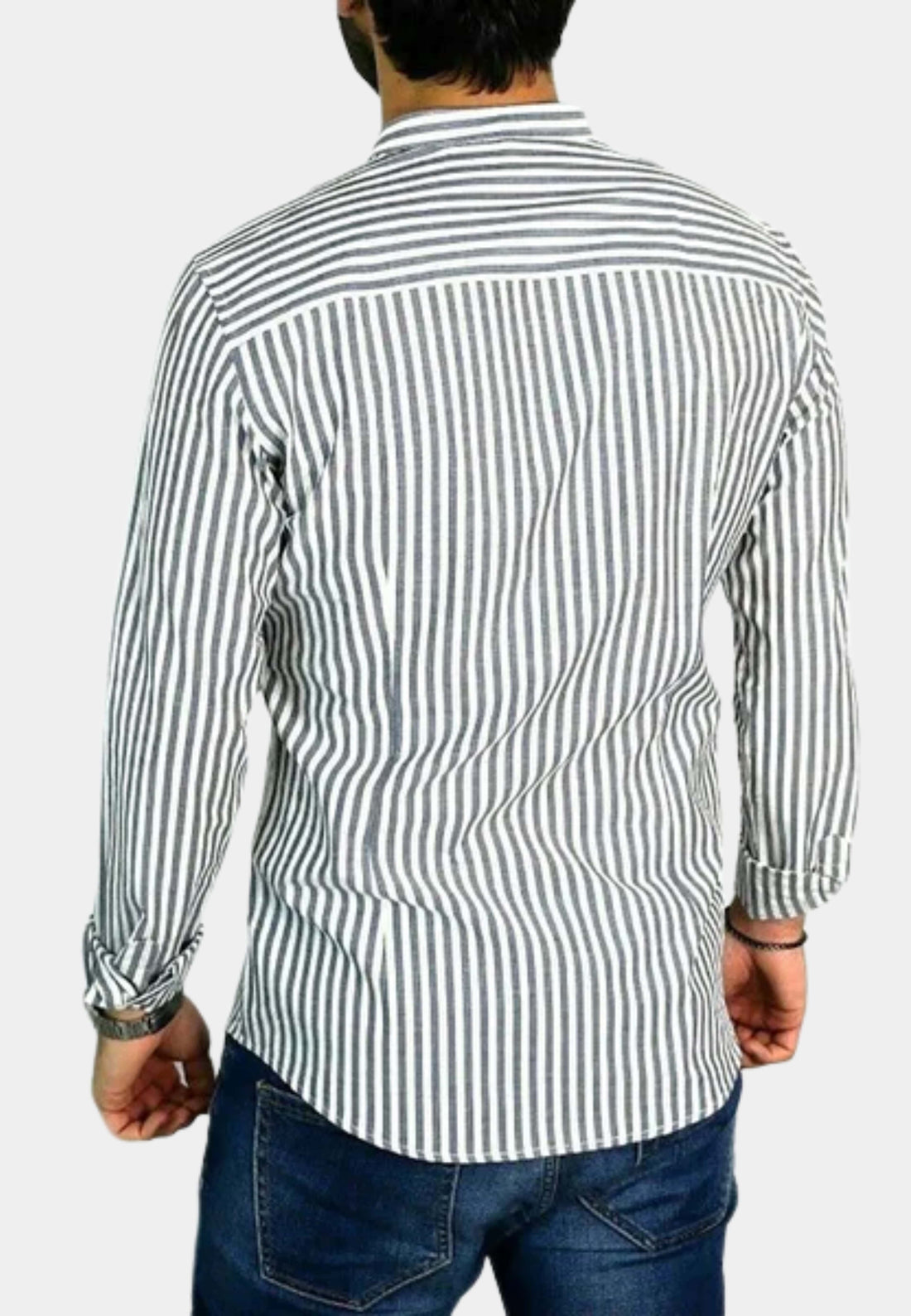 Camicia Collo Coreana a righe