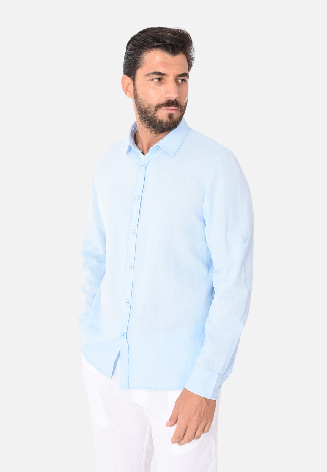 Chemise en lin col français