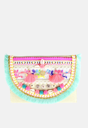 Pochette con clip hippie