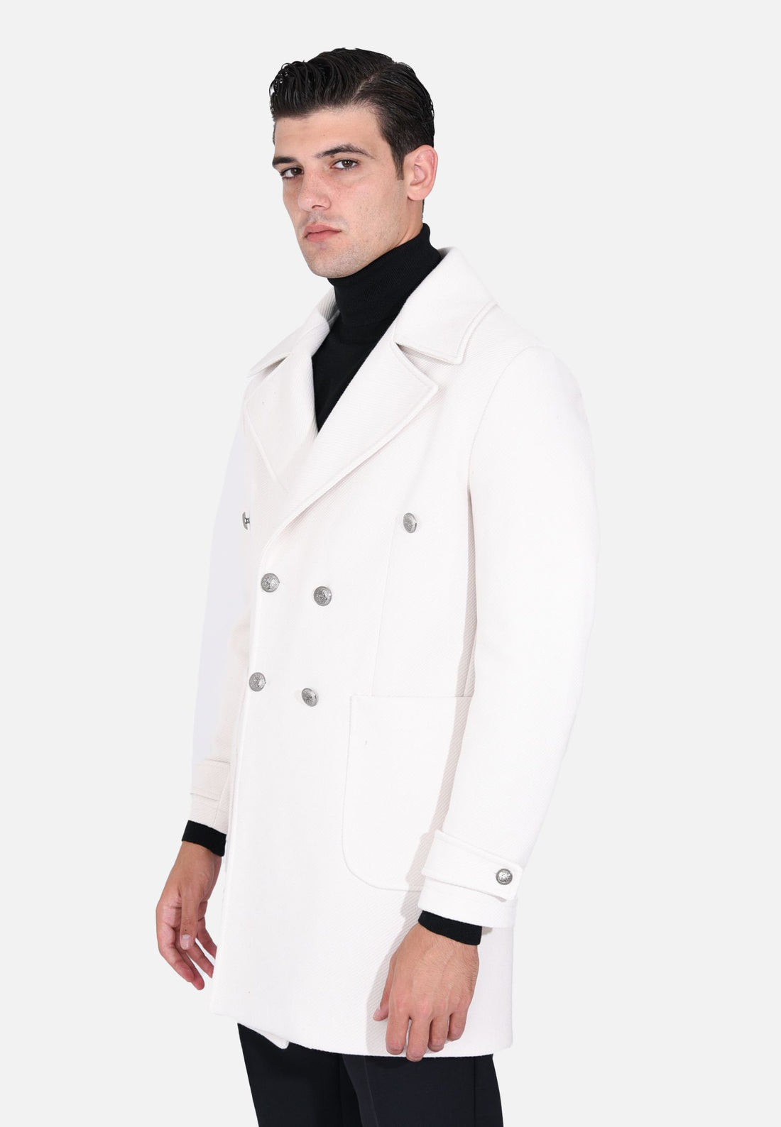 Manteau à double boutonnage