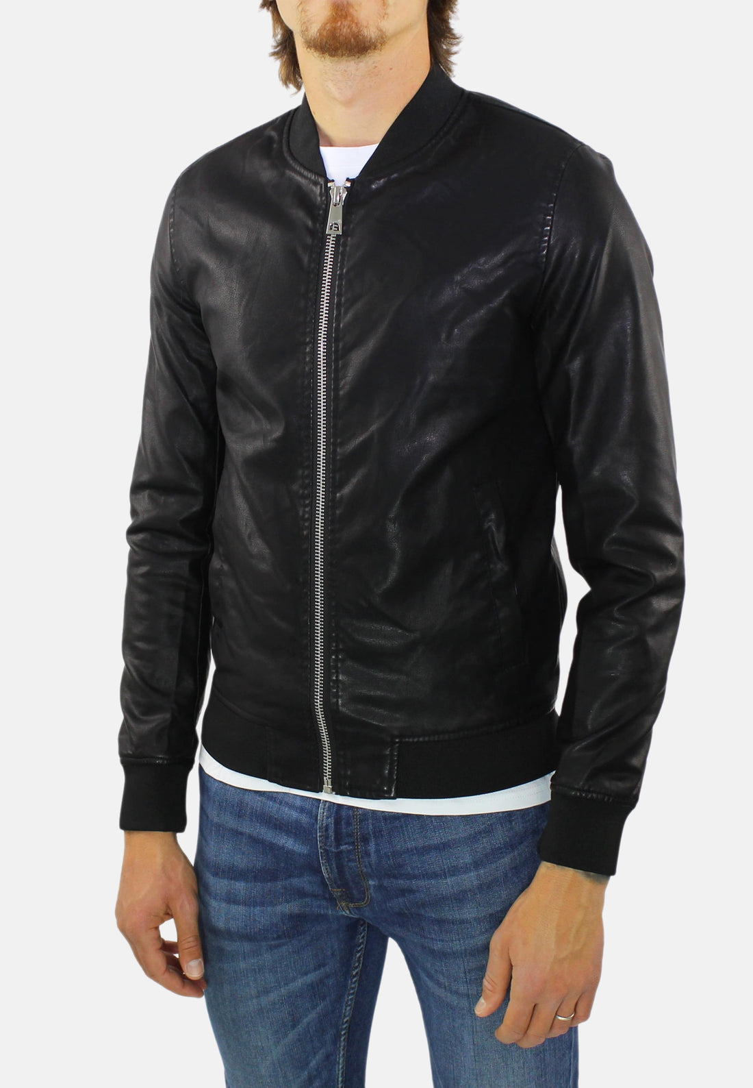 Veste universitaire en simili cuir