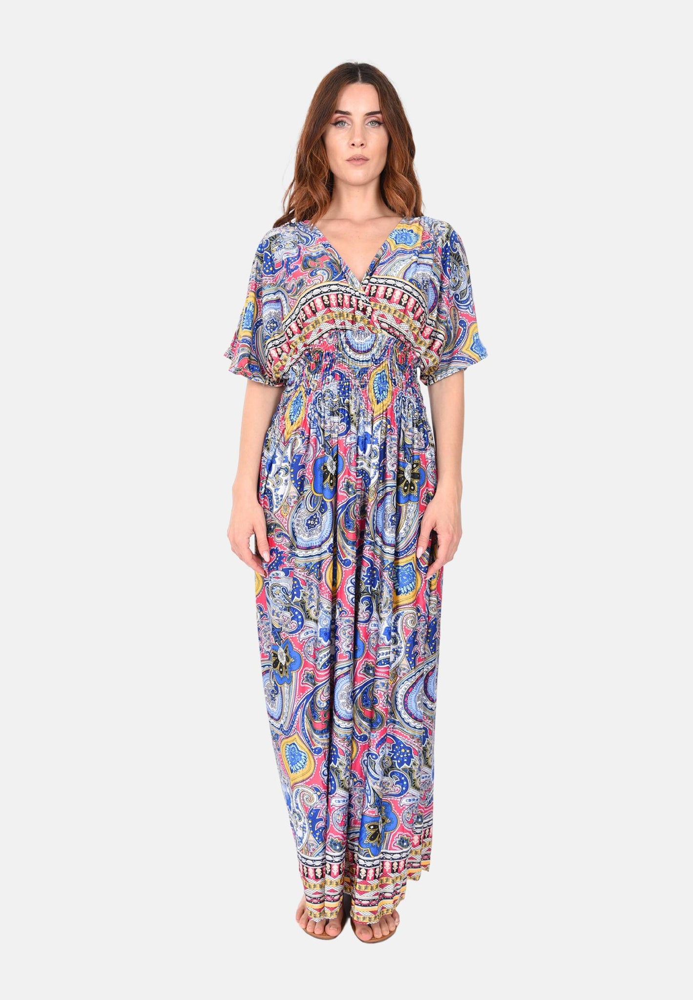 Robe caftan imprimée