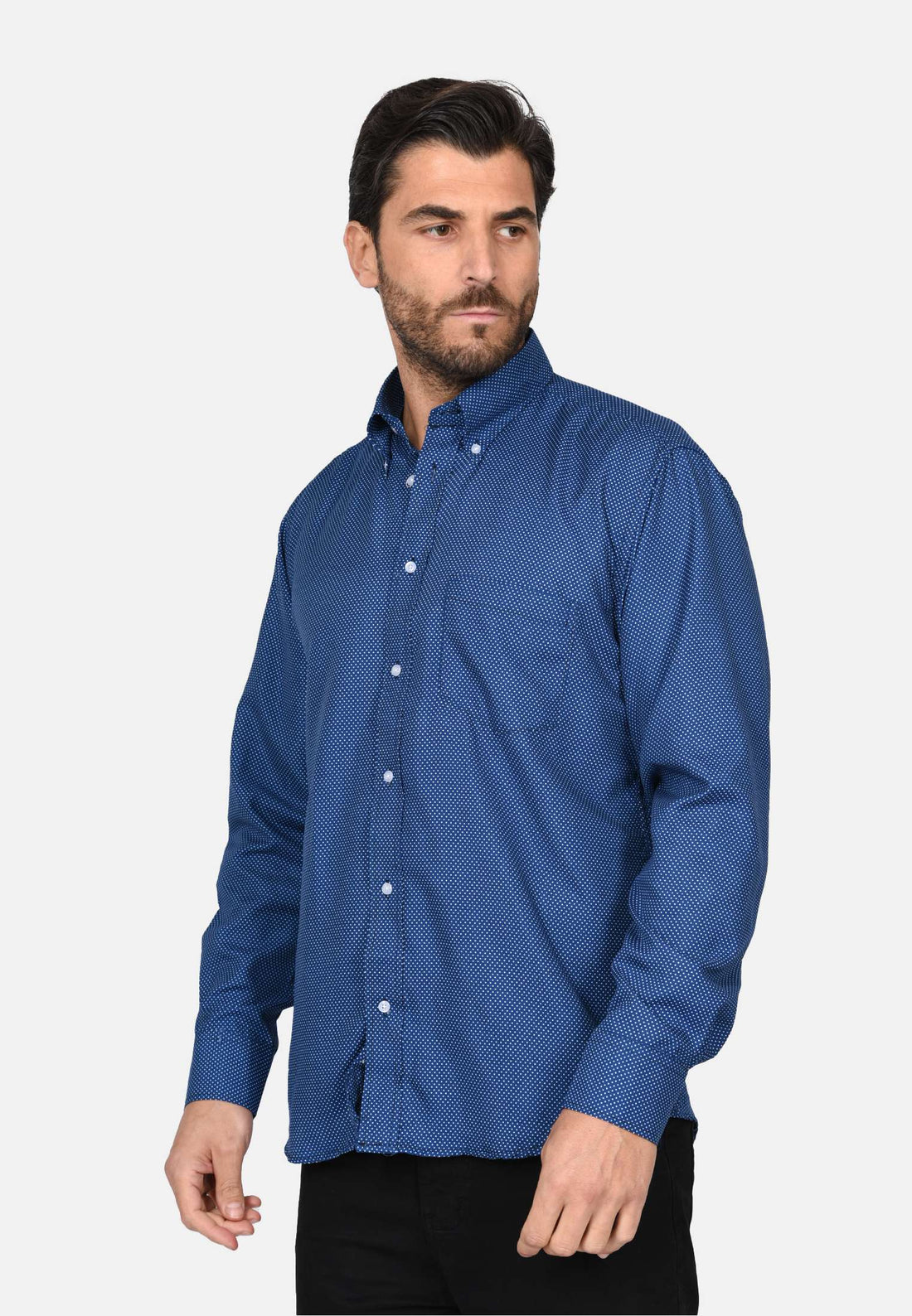 Chemise à pois col classique