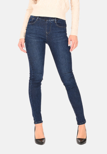 Jeans con elastico in vita