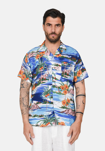 Chemise hawaïenne à manches courtes