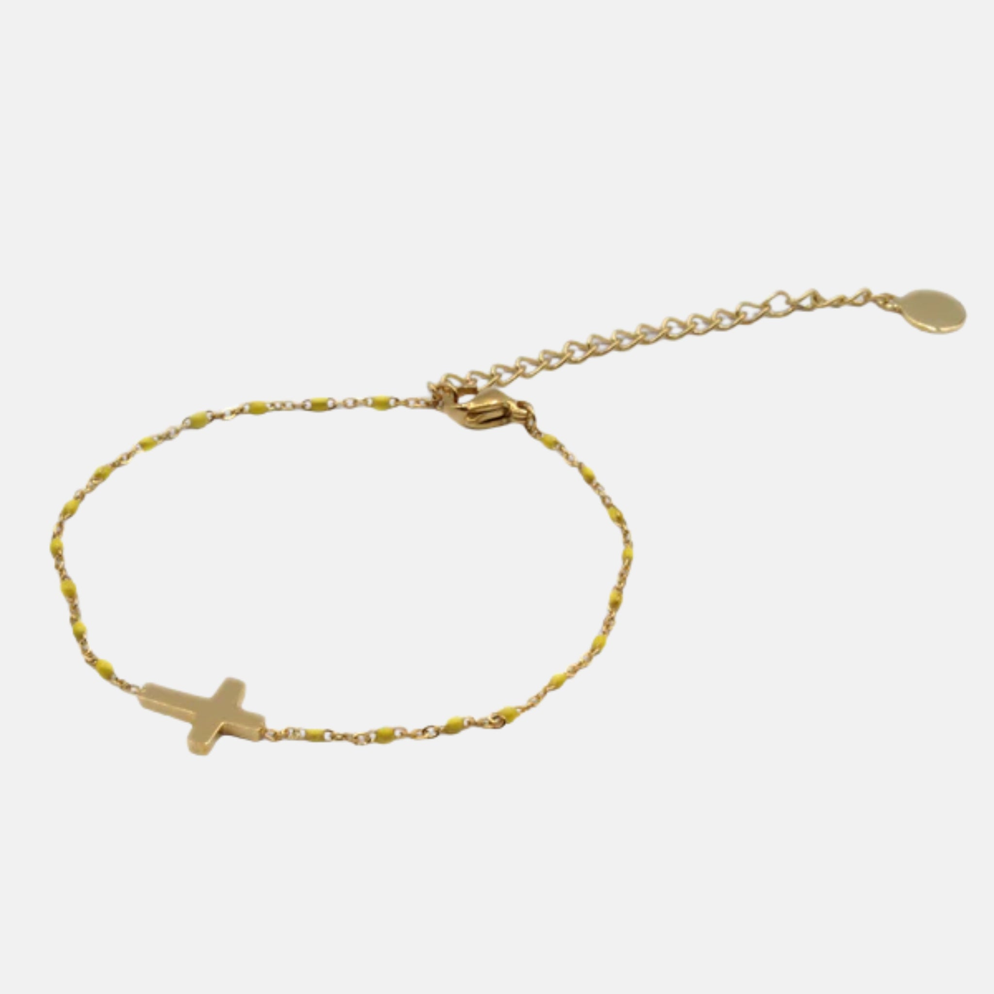 Bracciale con croce oro