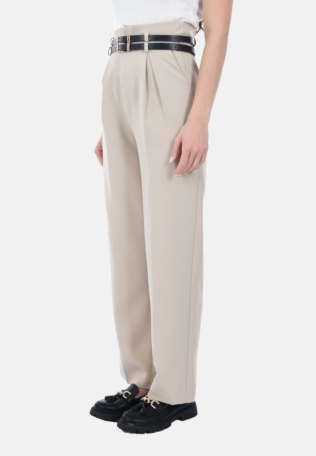 Pantalon Palazzo avec ceintures