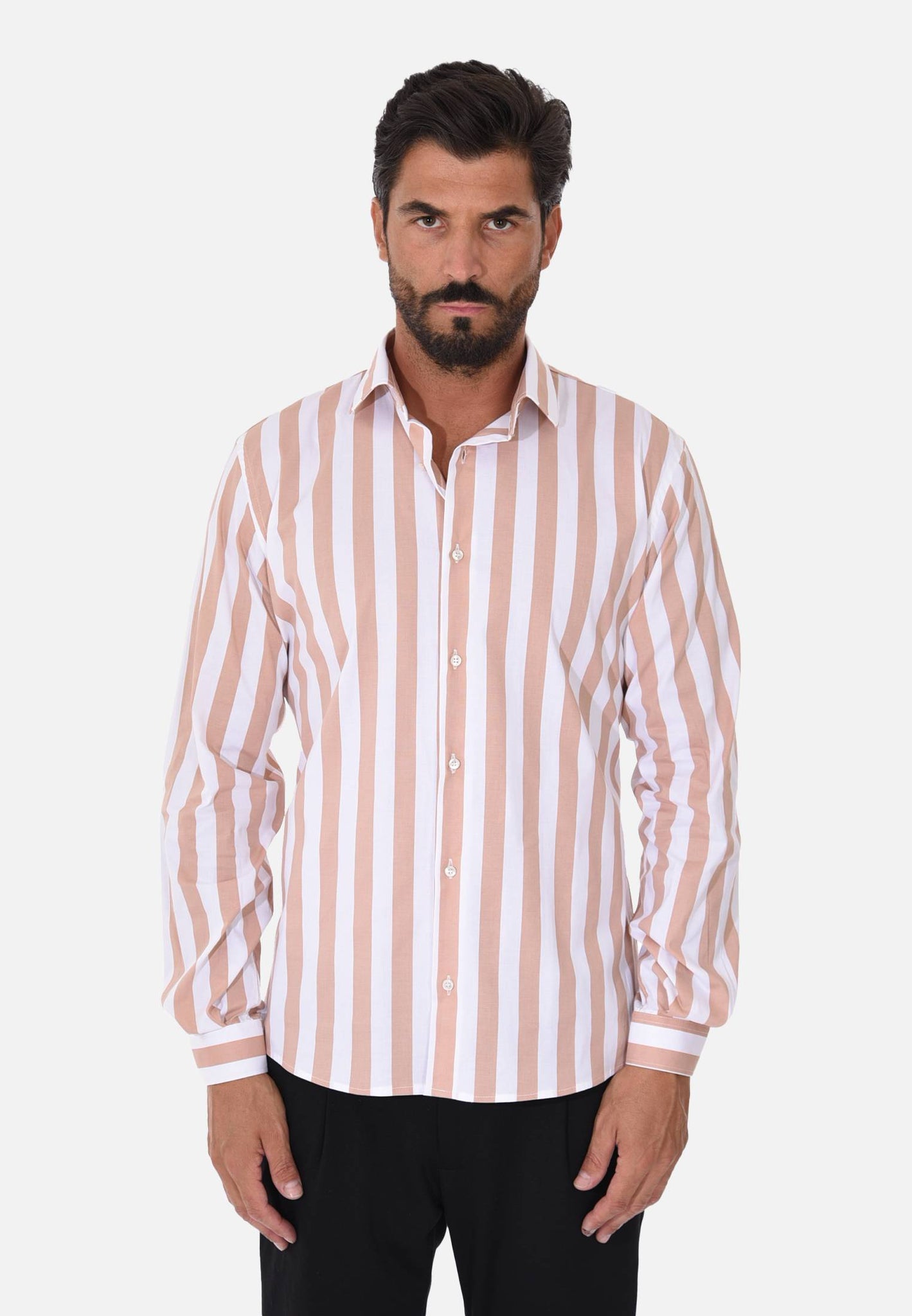 Chemise rayée col classique