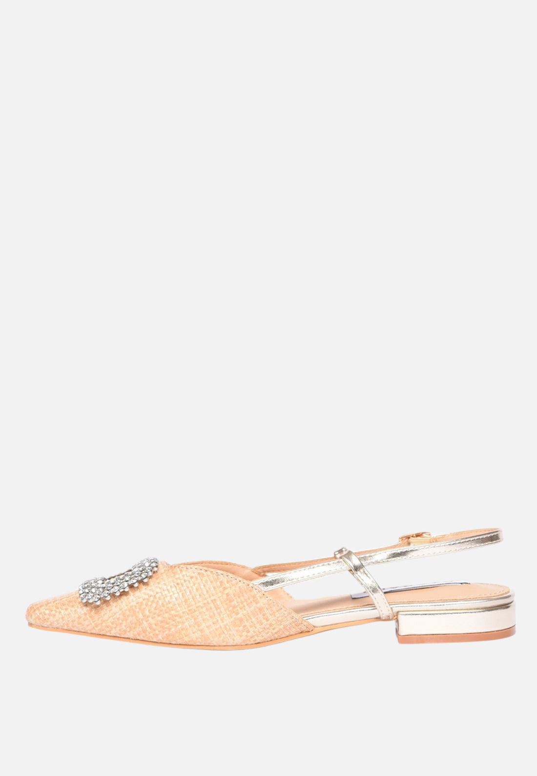 Slingback basse in paglia