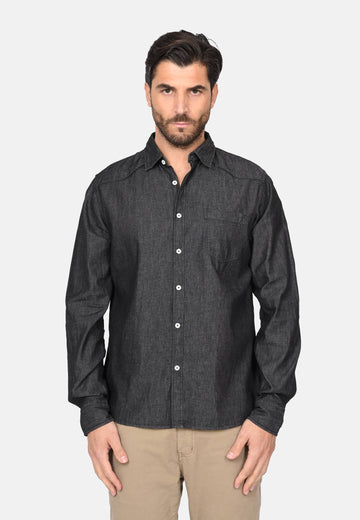 Camicia in denim nera