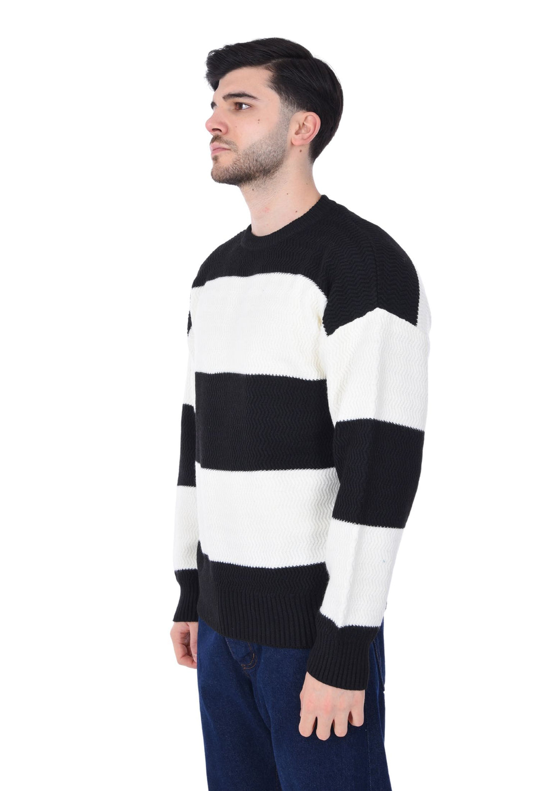 Pullover over bicolor