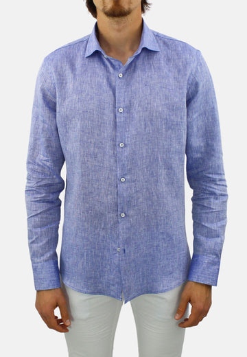 Camicia in puro lino regular fit