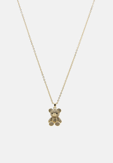 Collier avec ours pailleté