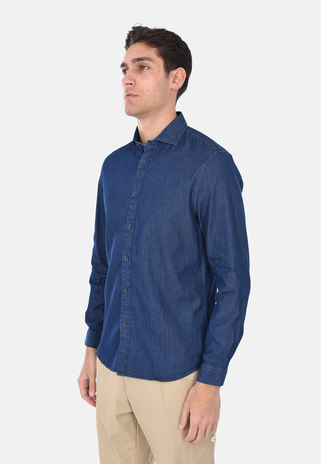 Chemise en jean délavé foncé