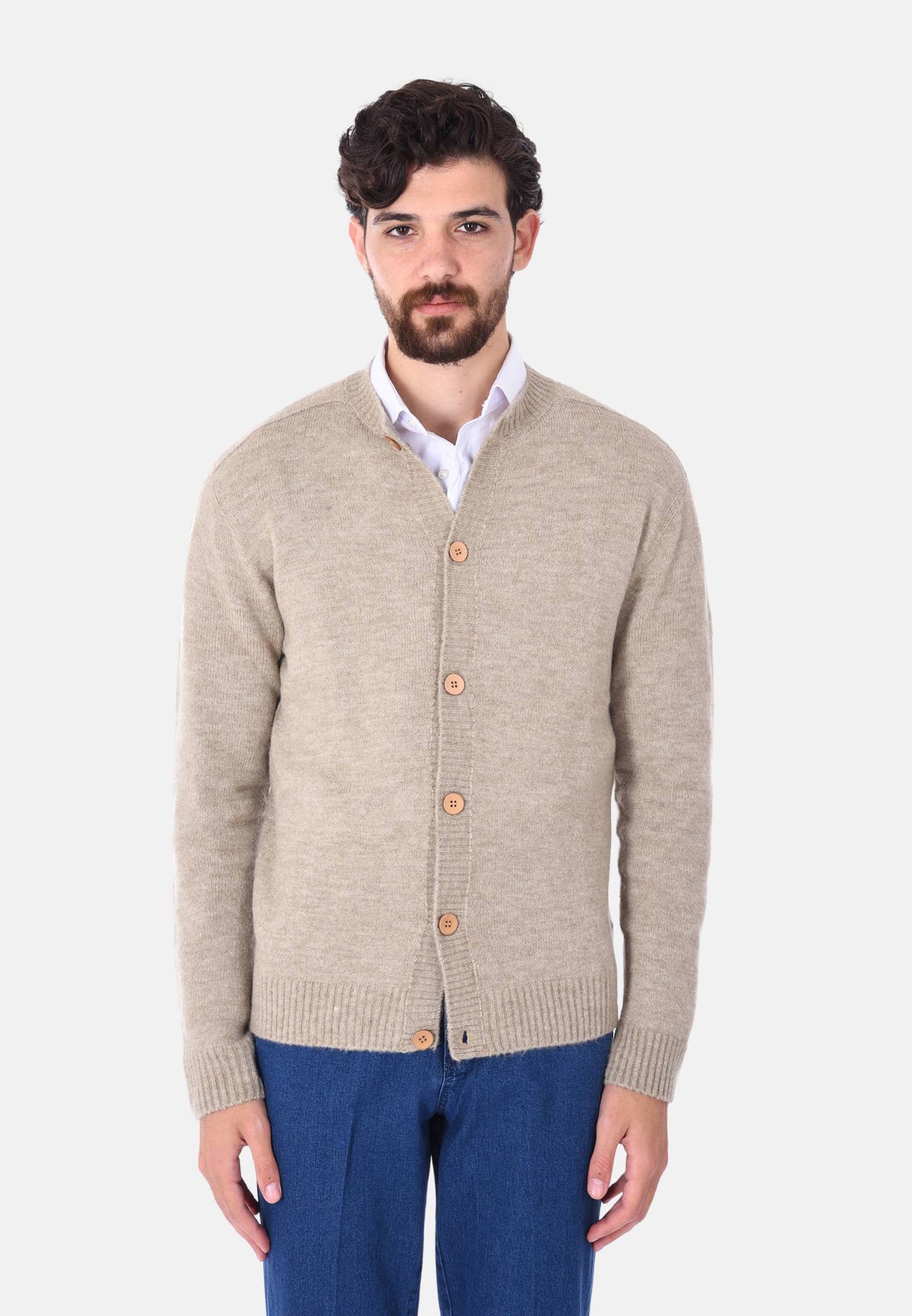 Cardigan girocollo