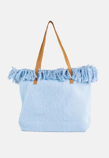 Shopper bag con frange