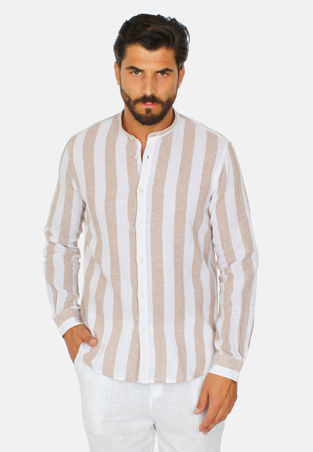 Camicia in lino e cotone