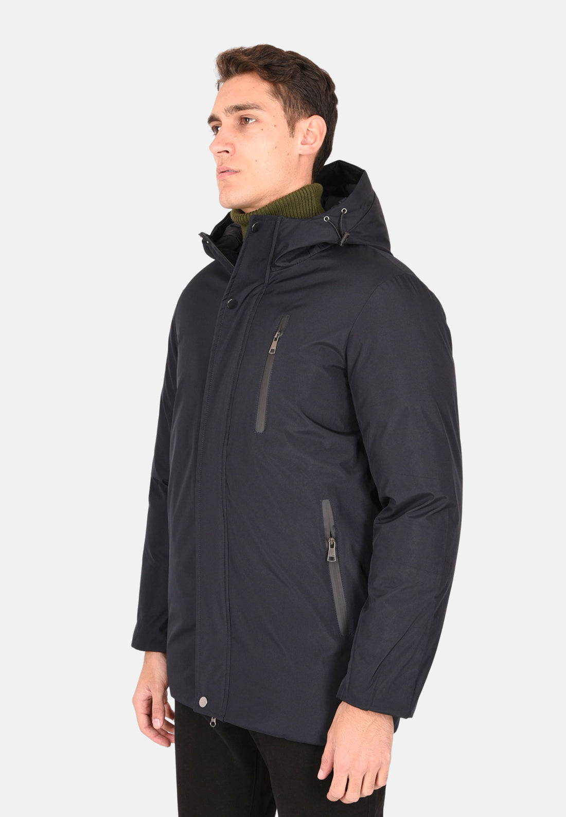 Parka avec zips noirs