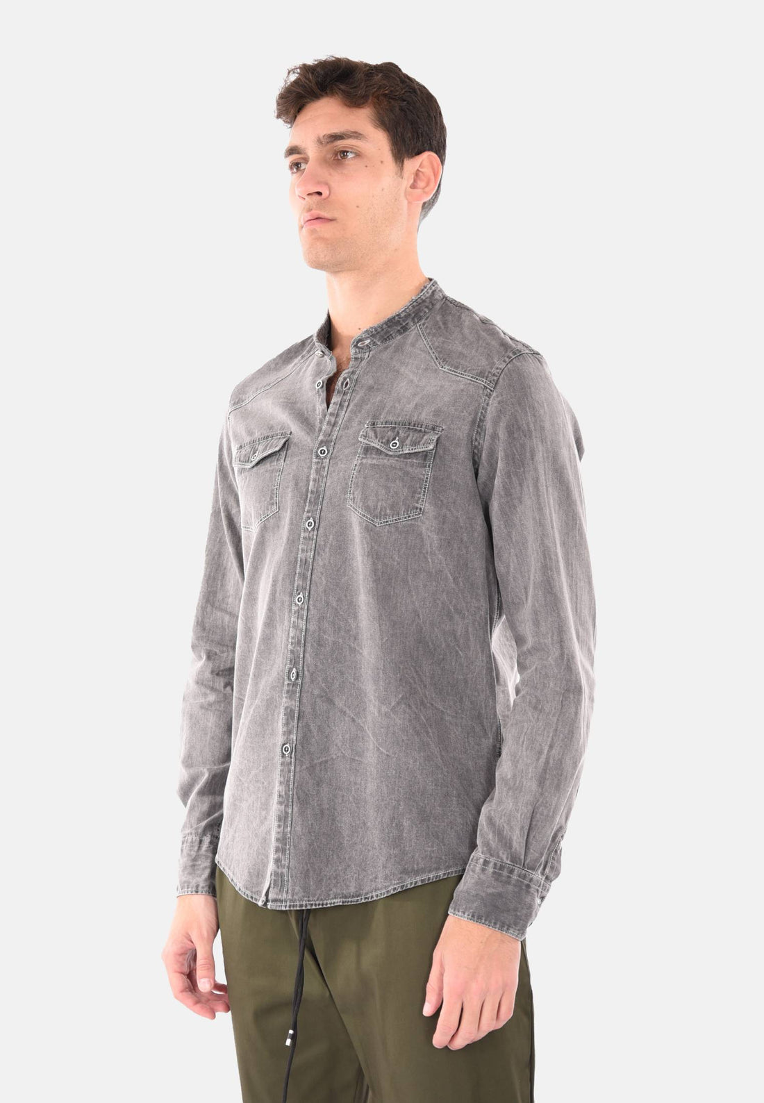 Chemise en jean marbré