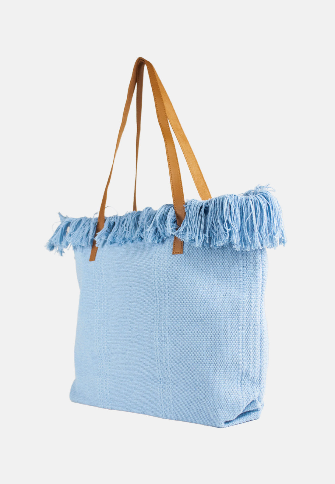 Shopper bag con frange