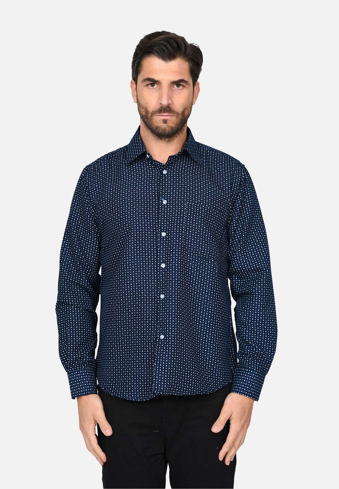 Camicia con microfantasia