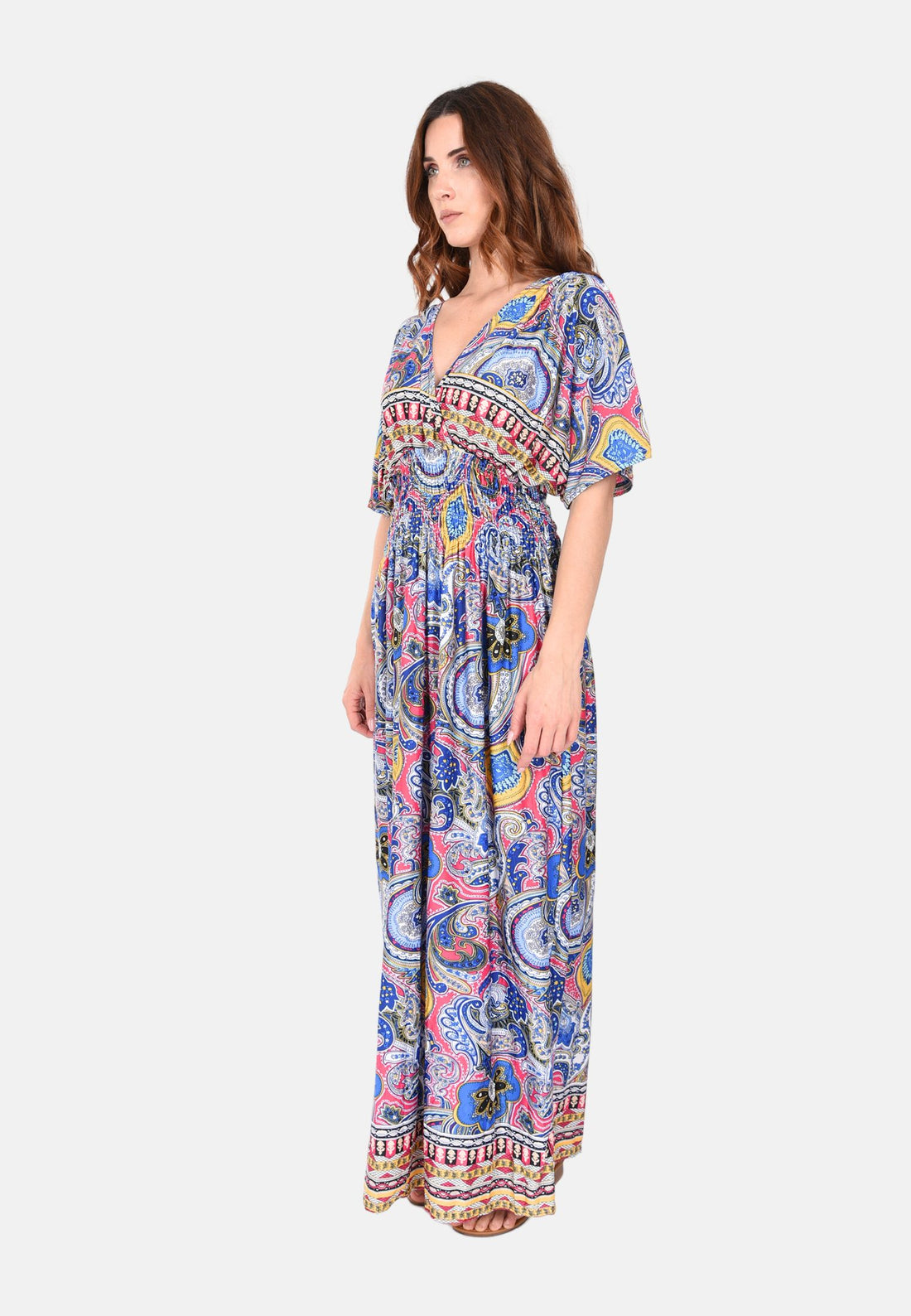 Robe caftan imprimée